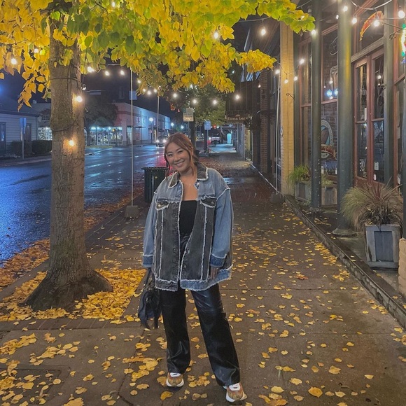 Blue/Black Denim Jacket - Picture 1 of 5